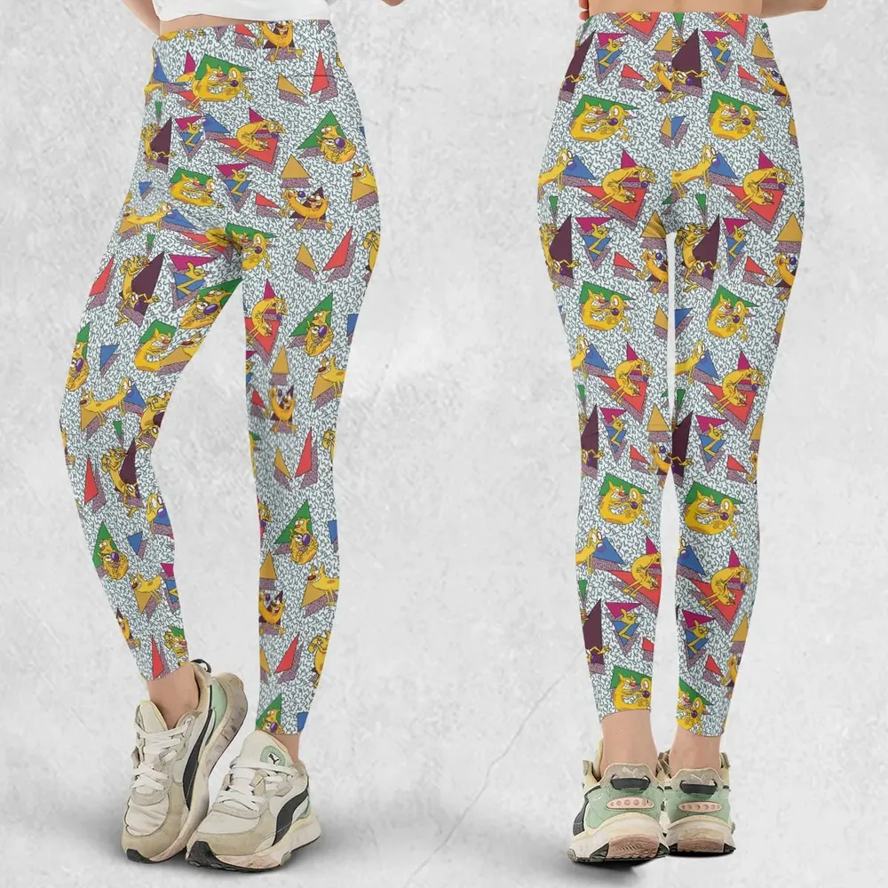 Catdog 90s Cartoon Pattern Legging - 1