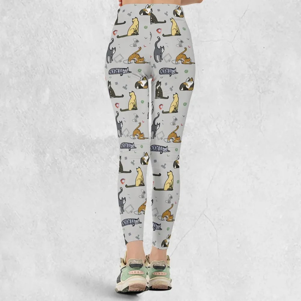 Cat the Gamer Pattern Legging - 3