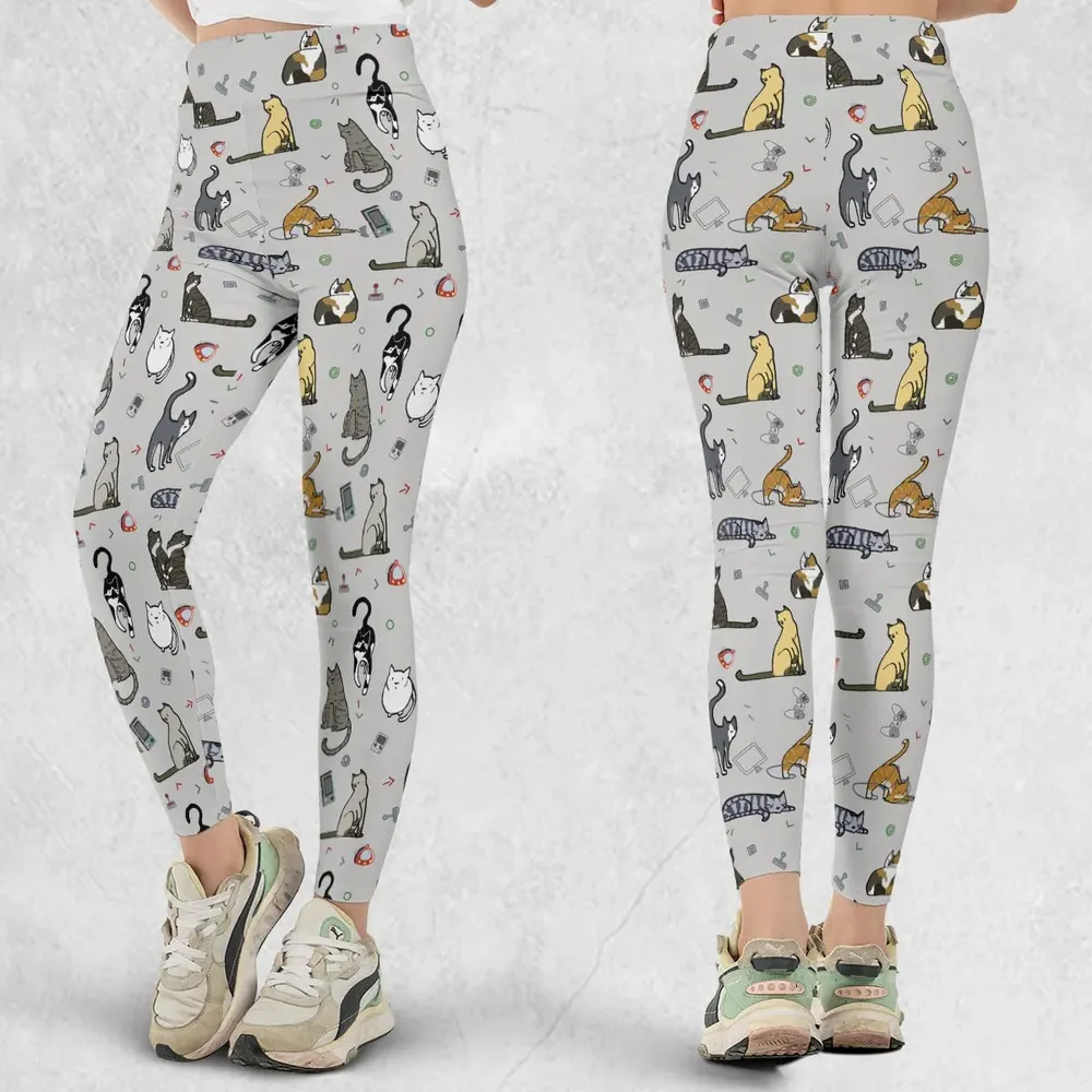 Cat the Gamer Pattern Legging - 1