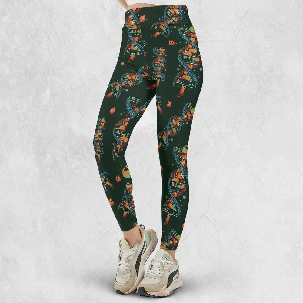Cat Kitten DNA Pattern Legging - 2