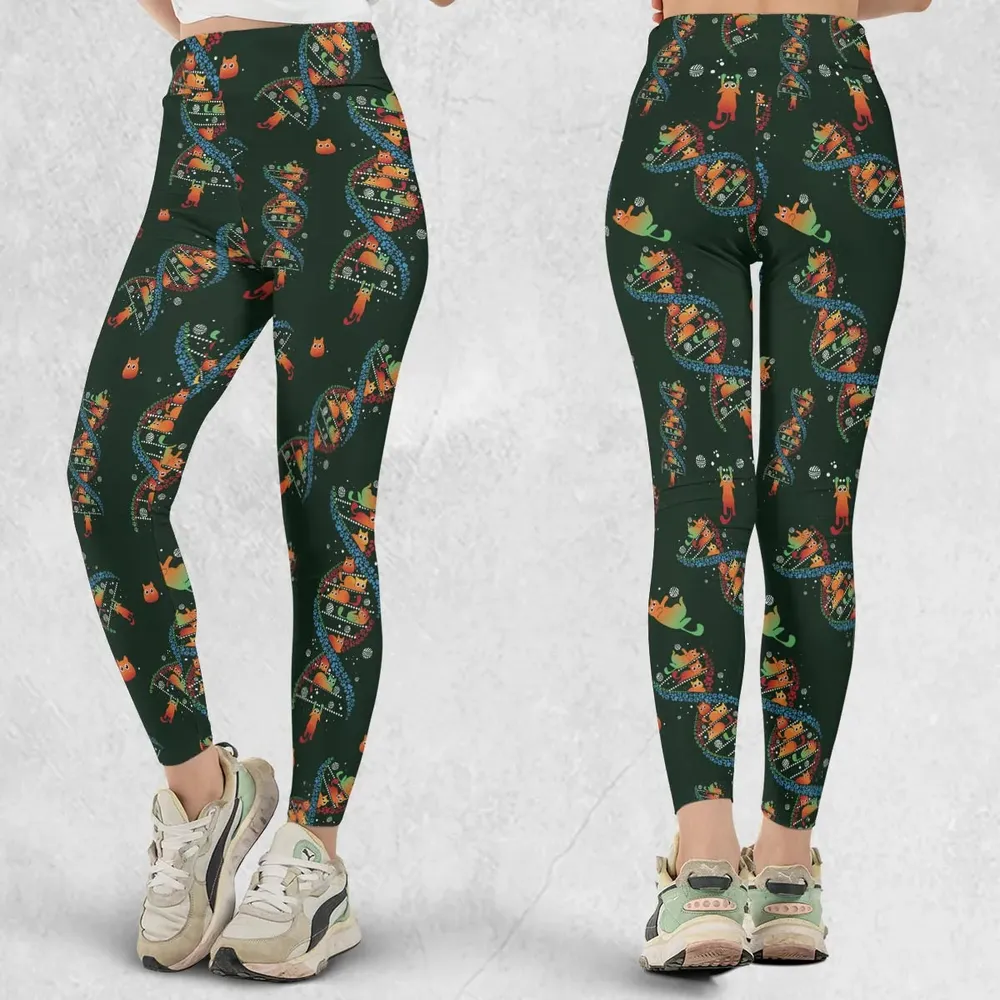Cat Kitten DNA Pattern Legging - 1
