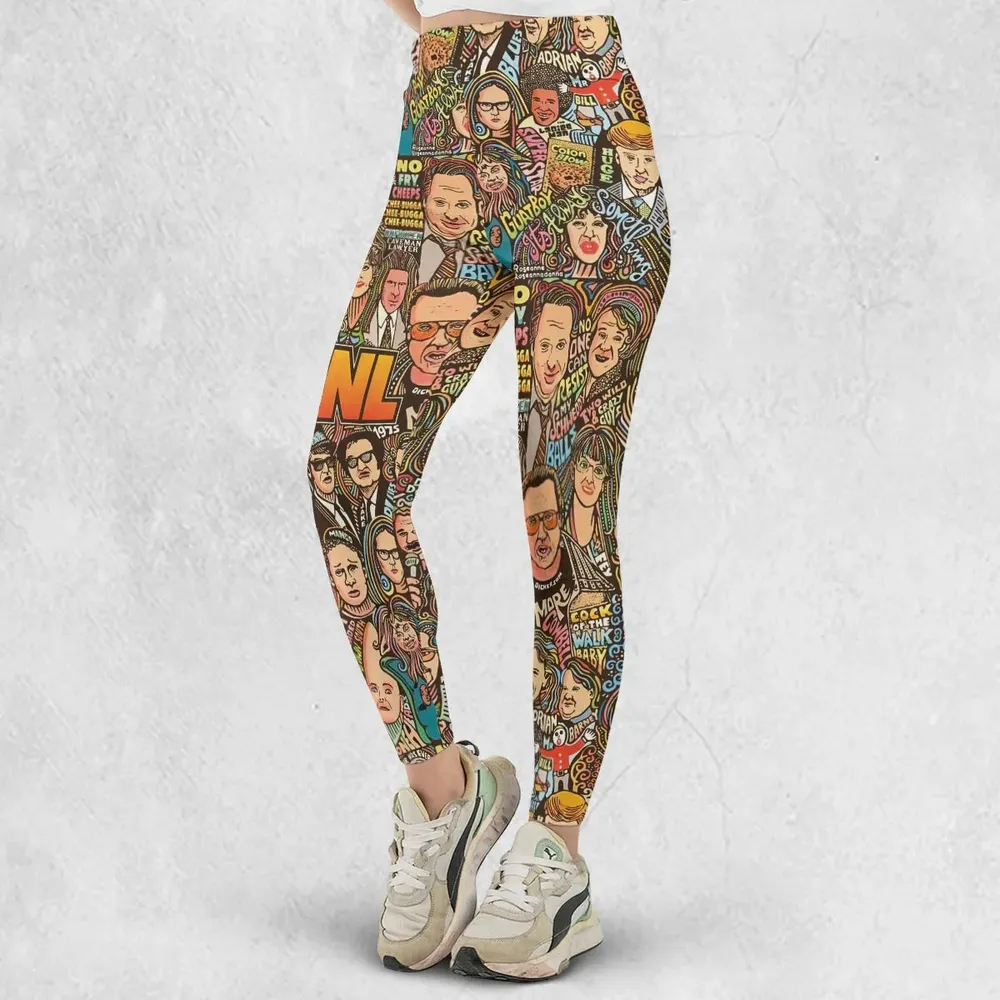 Blues Brothers Waynes World Coneheads SNL Characters Legging - 2