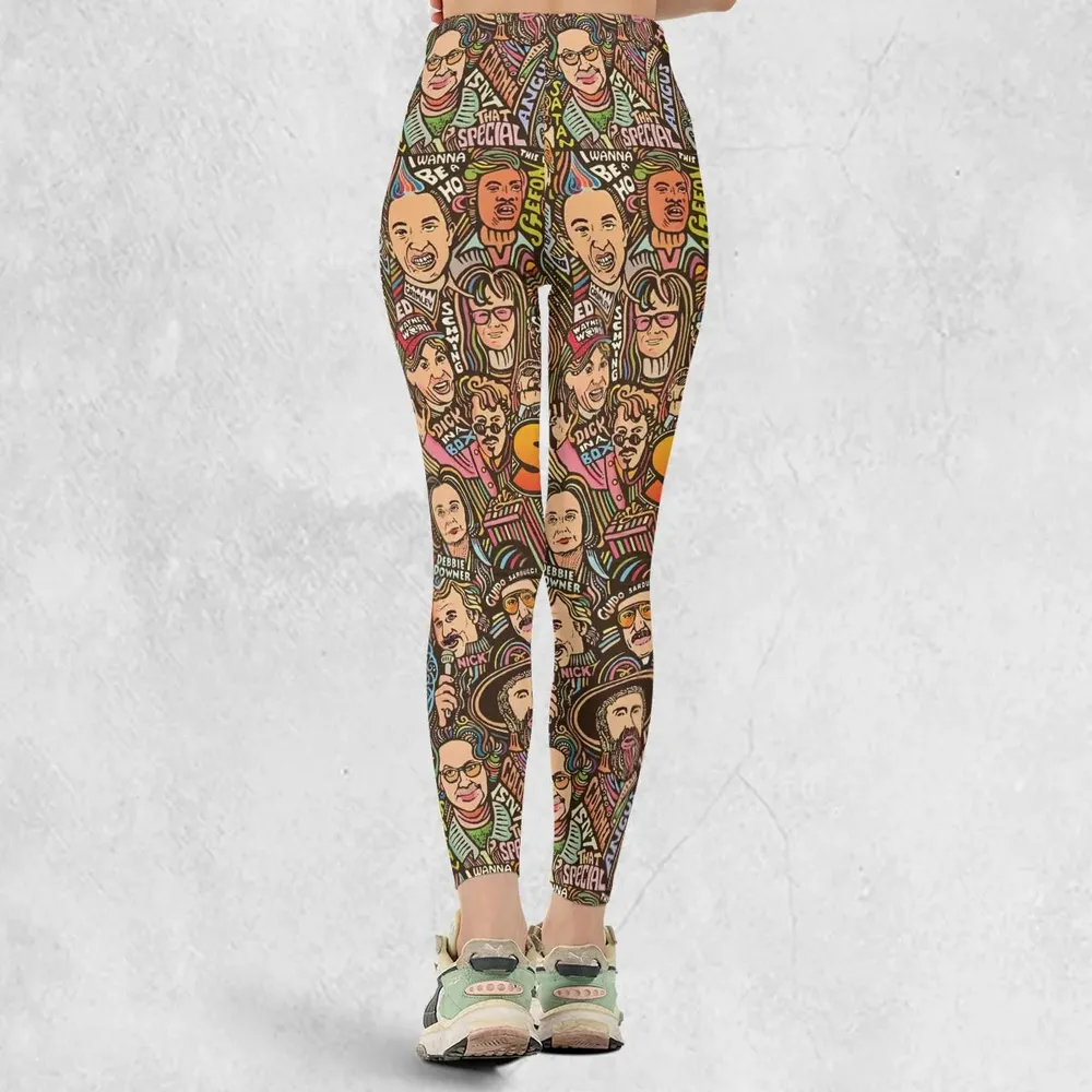Blues Brothers Waynes World Coneheads SNL Characters Legging - 3