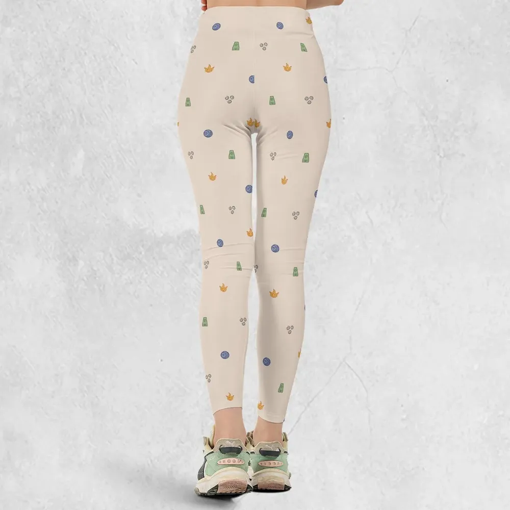 Avatar The Last Airbender Four Elements Pattern Legging - 3