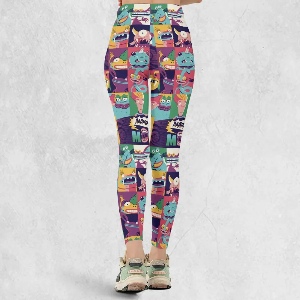 Aaahh!!! Real Monsters Characters Pattern Legging - 3