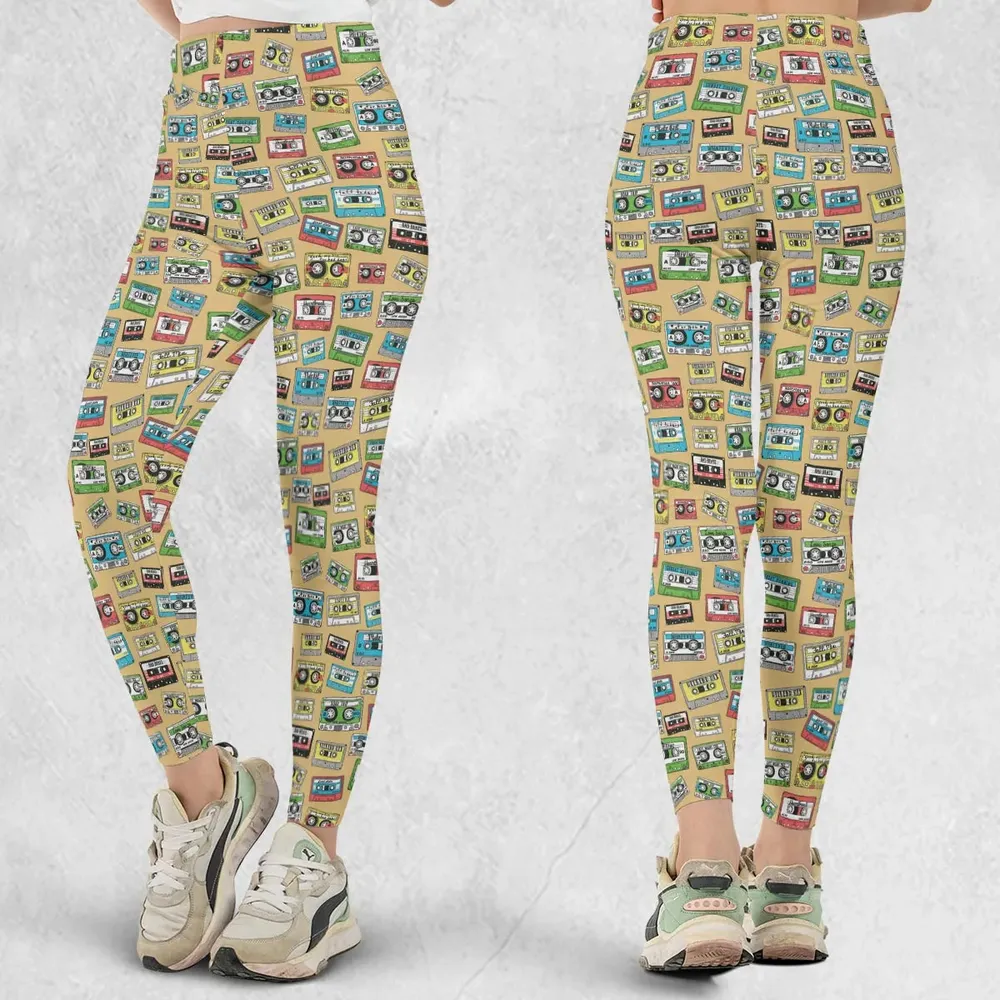 80s Playlist Pattern Legging - 1