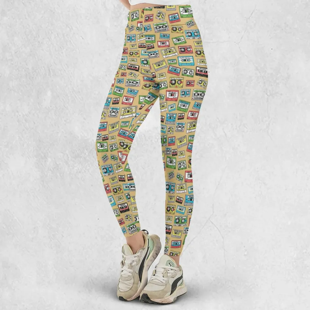 80s Playlist Pattern Legging - 2
