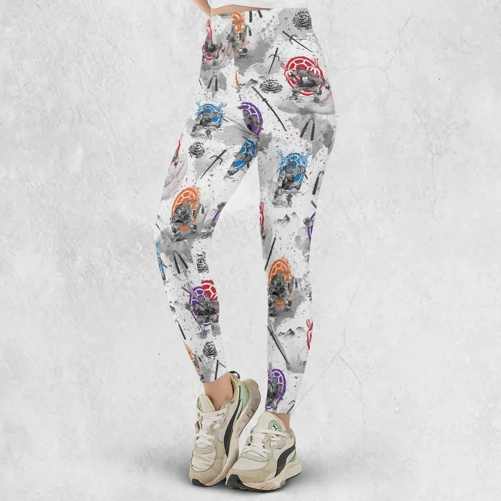 TMNT Characters Sumi-E Pattern Legging - 2