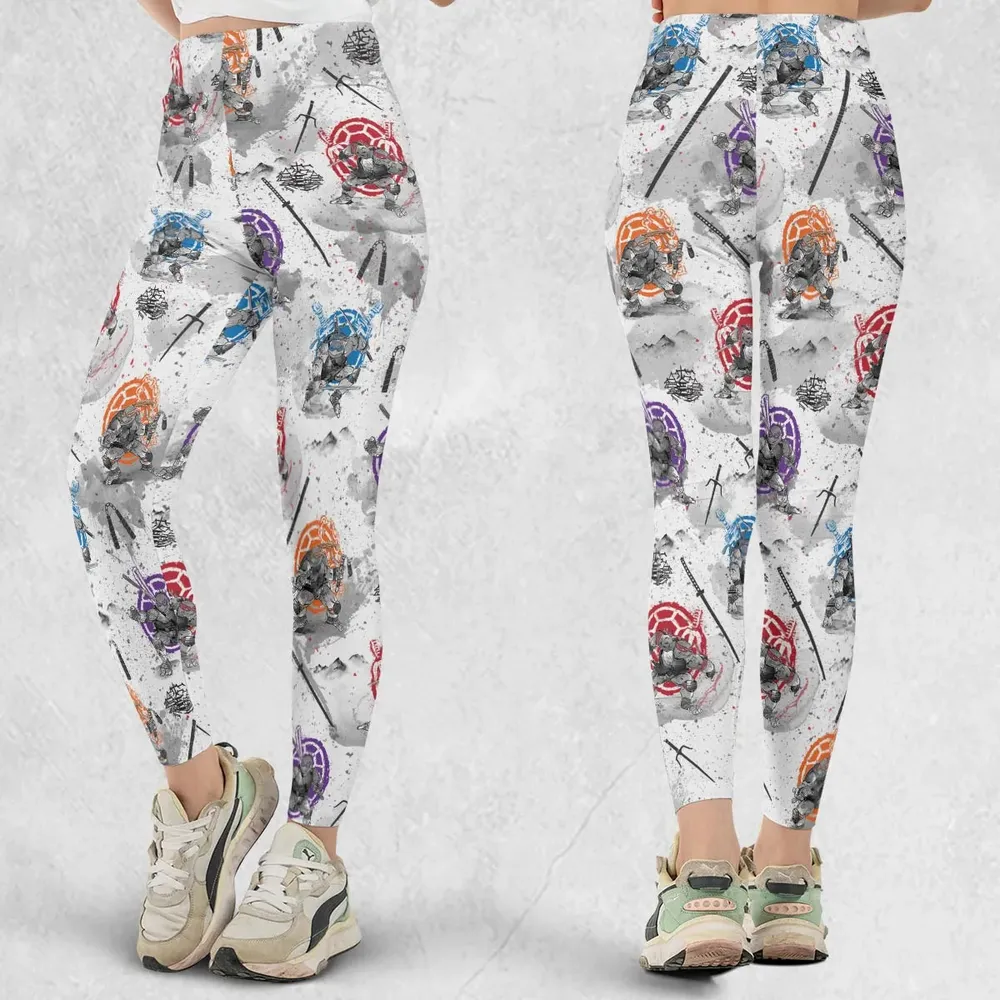 TMNT Characters Sumi-E Pattern Legging - 1