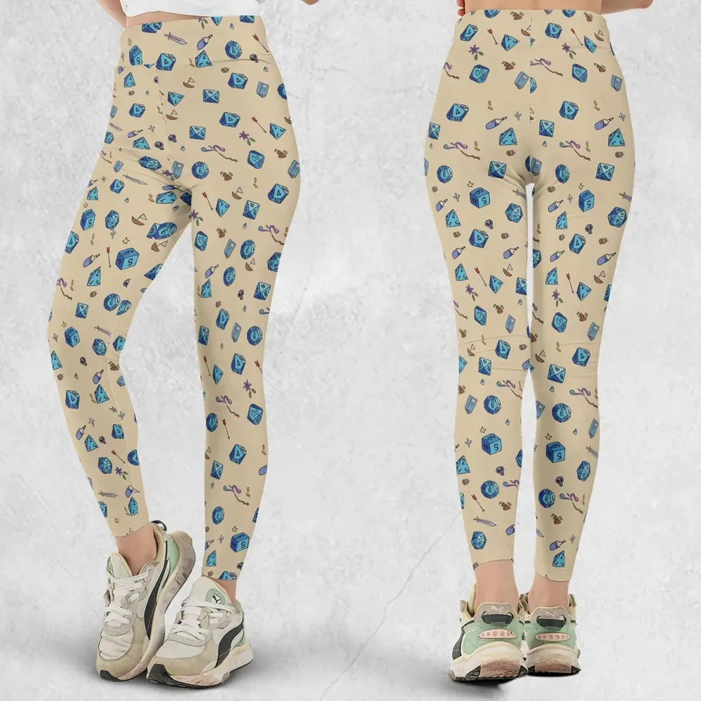 RPG DND Dices Pattern Legging - 1
