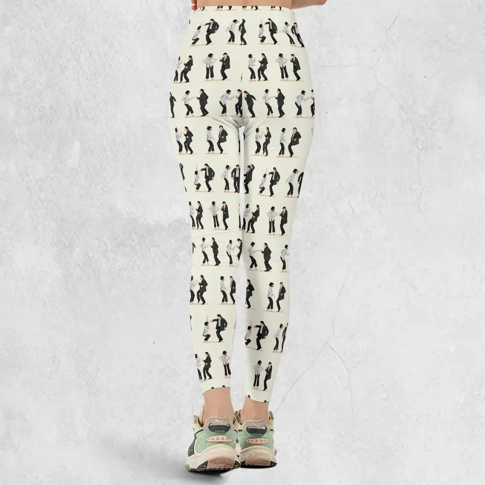 Mia Wallace and Vincent Vega Dance Pulp Fiction Legging - 3