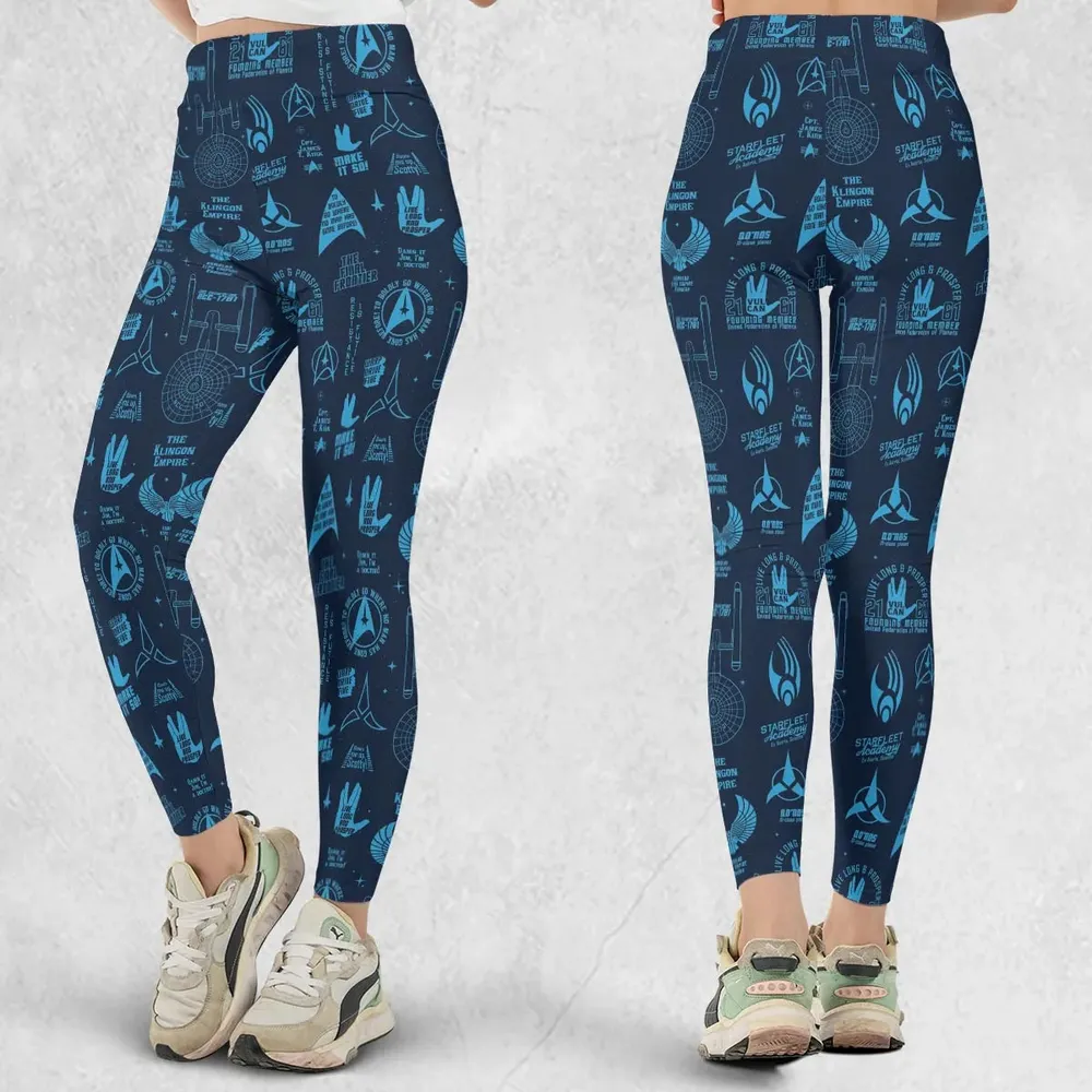 Trekkie Star Trek Pattern Legging - 1