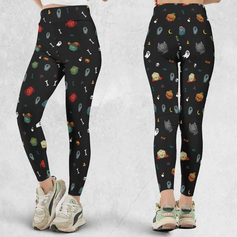 Halloween DND Dices Pattern Legging - 1
