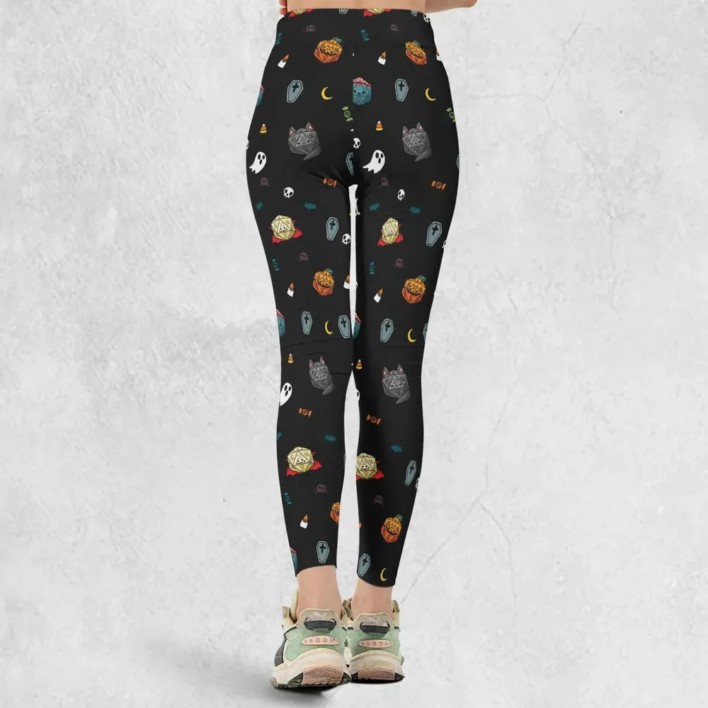 Halloween DND Dices Pattern Legging - 3