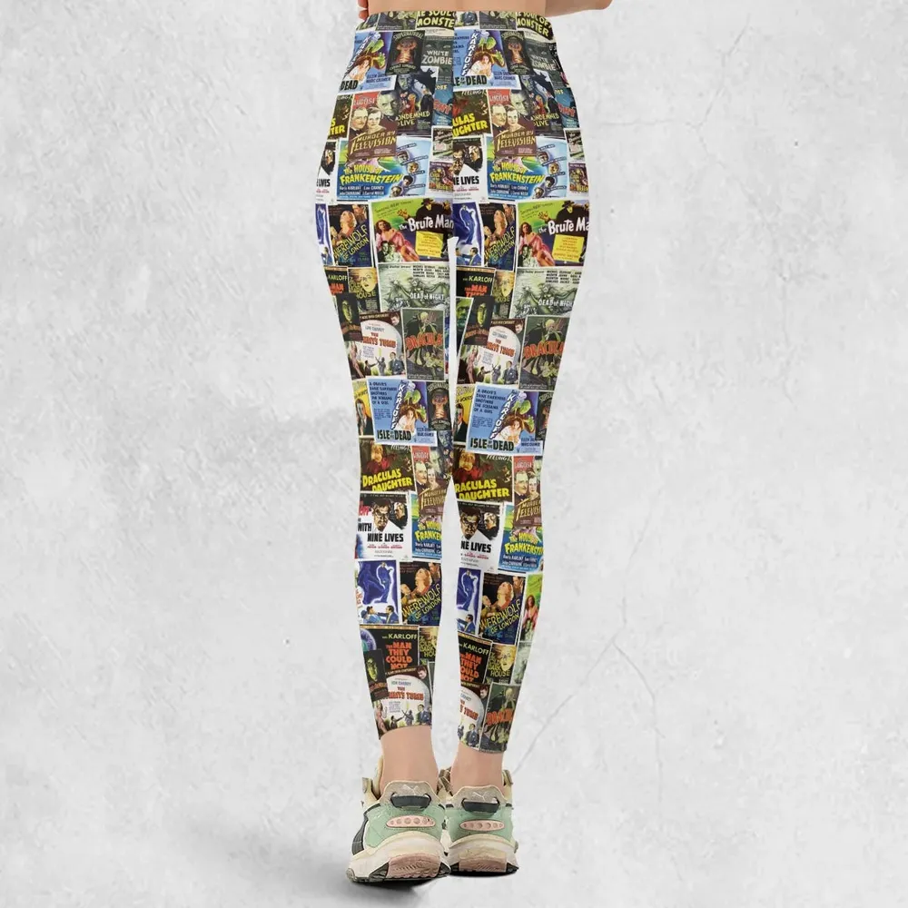 Vintage Horror Movies Legging - 3