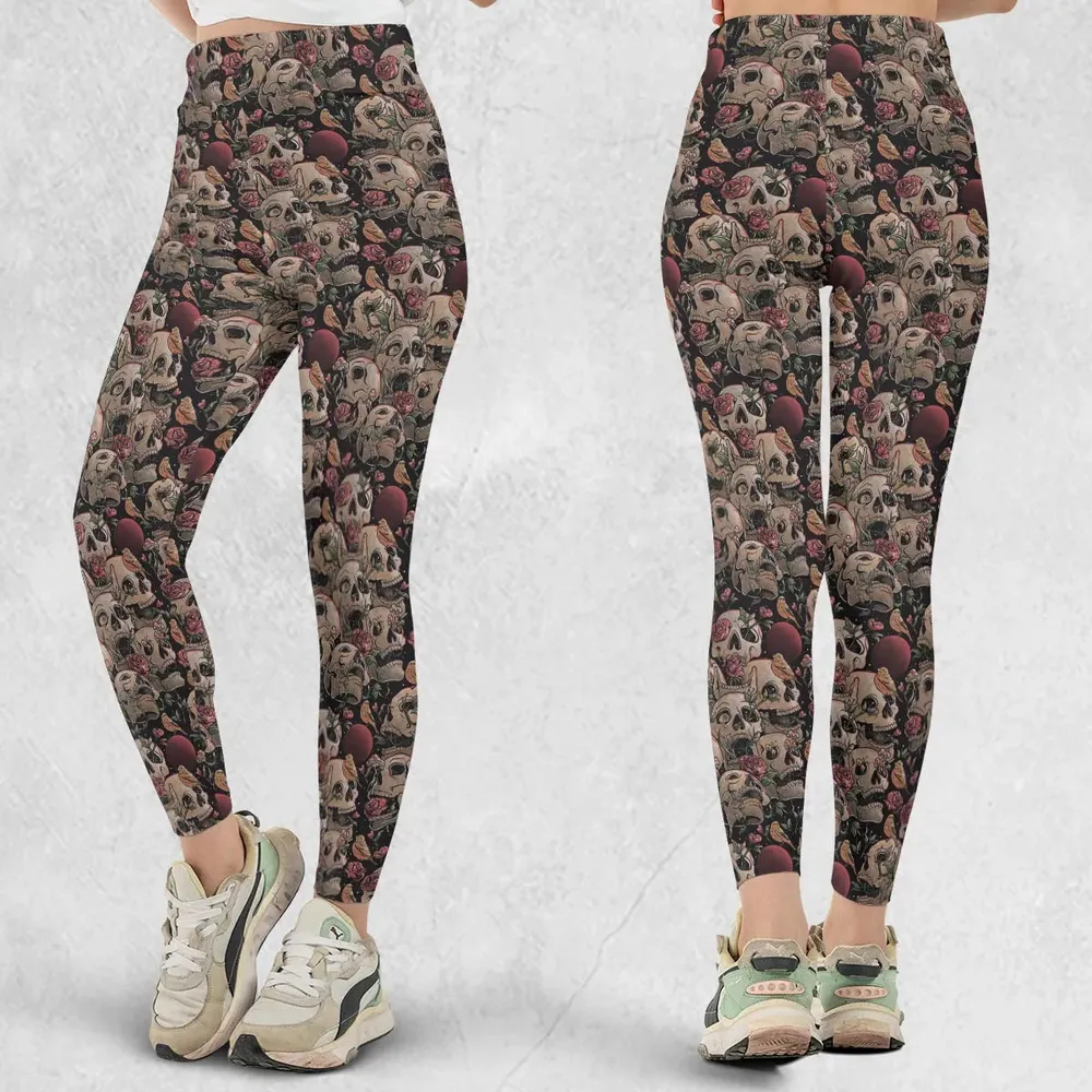 Life Grows Through Death Skull Legging - 1