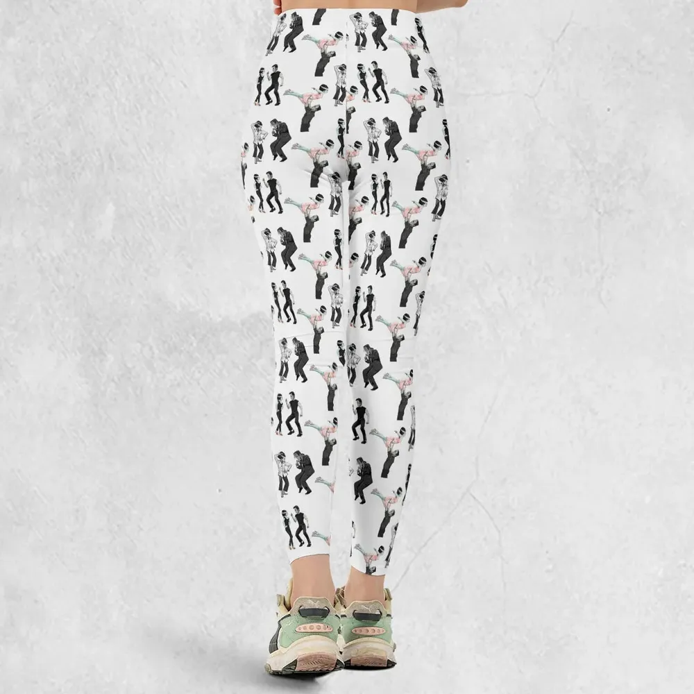 Frankenstein And Bride Dance Movies Dance Scene Mashup Legging - 3