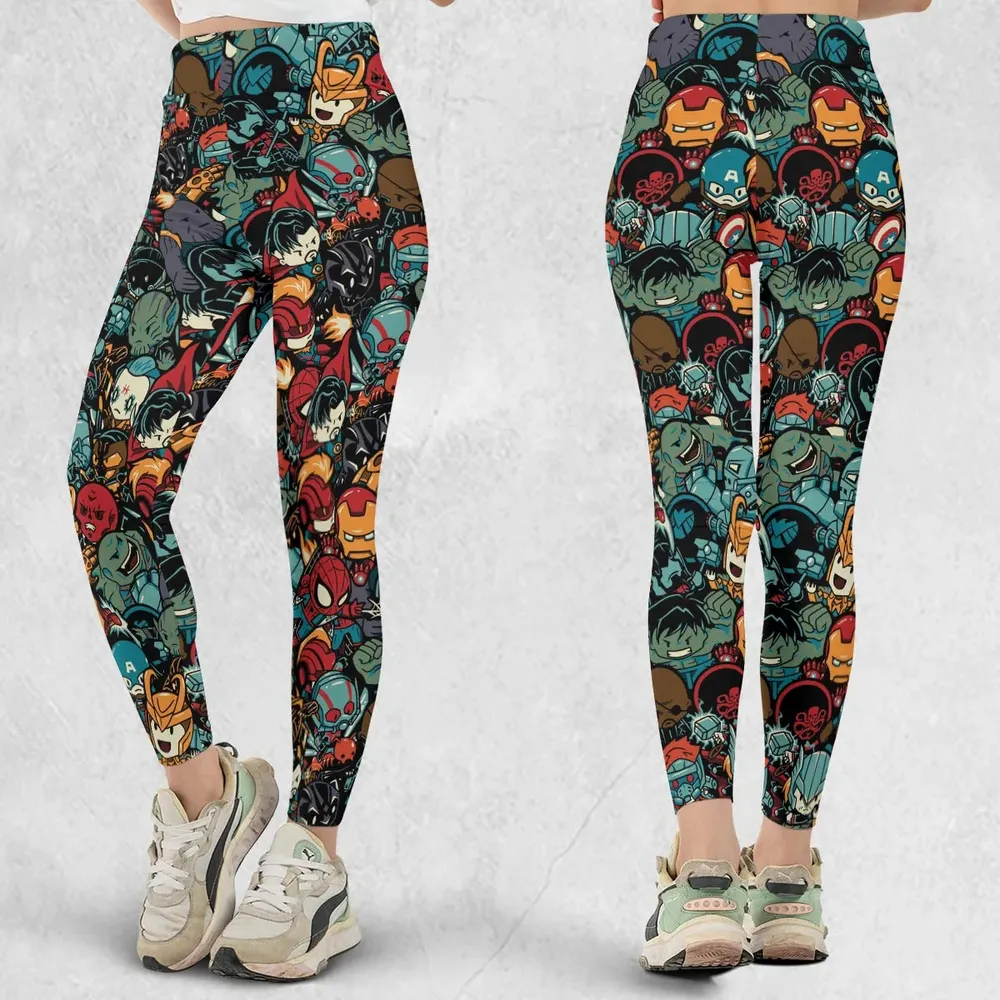 Marvelous Chibi Characters Pattern Legging - 1