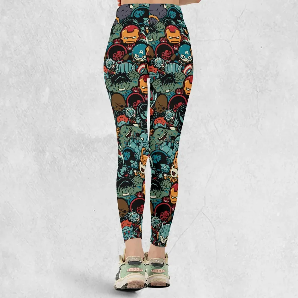 Marvelous Chibi Characters Pattern Legging - 3