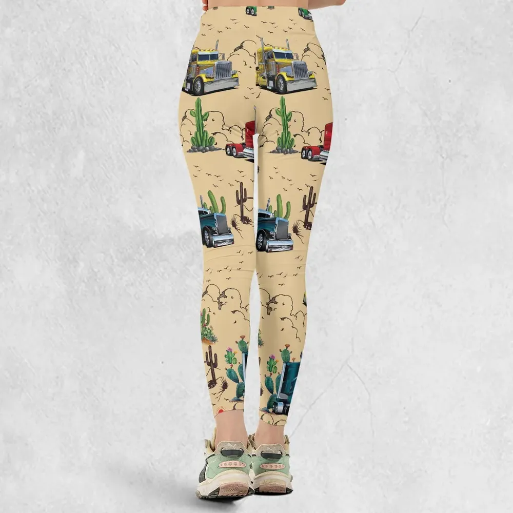 Peterbilt Semi Truck Pattern Legging - 3