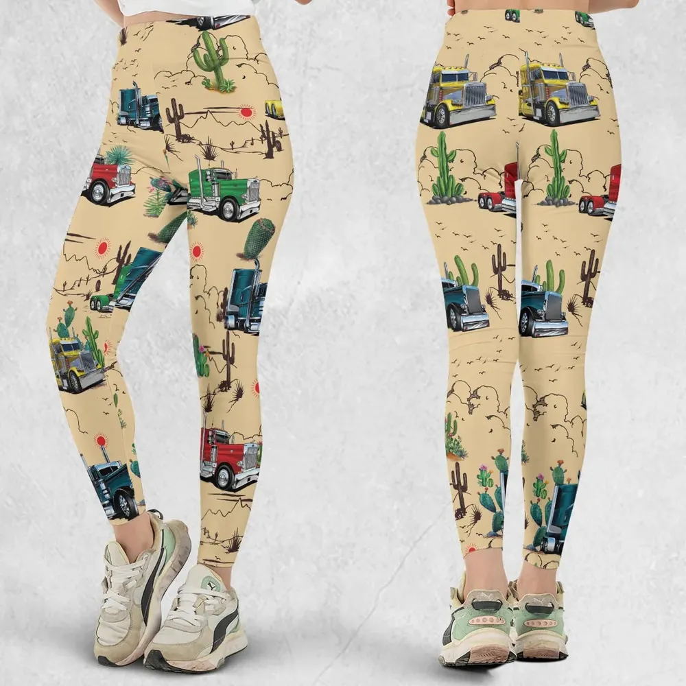 Peterbilt Semi Truck Pattern Legging - 1