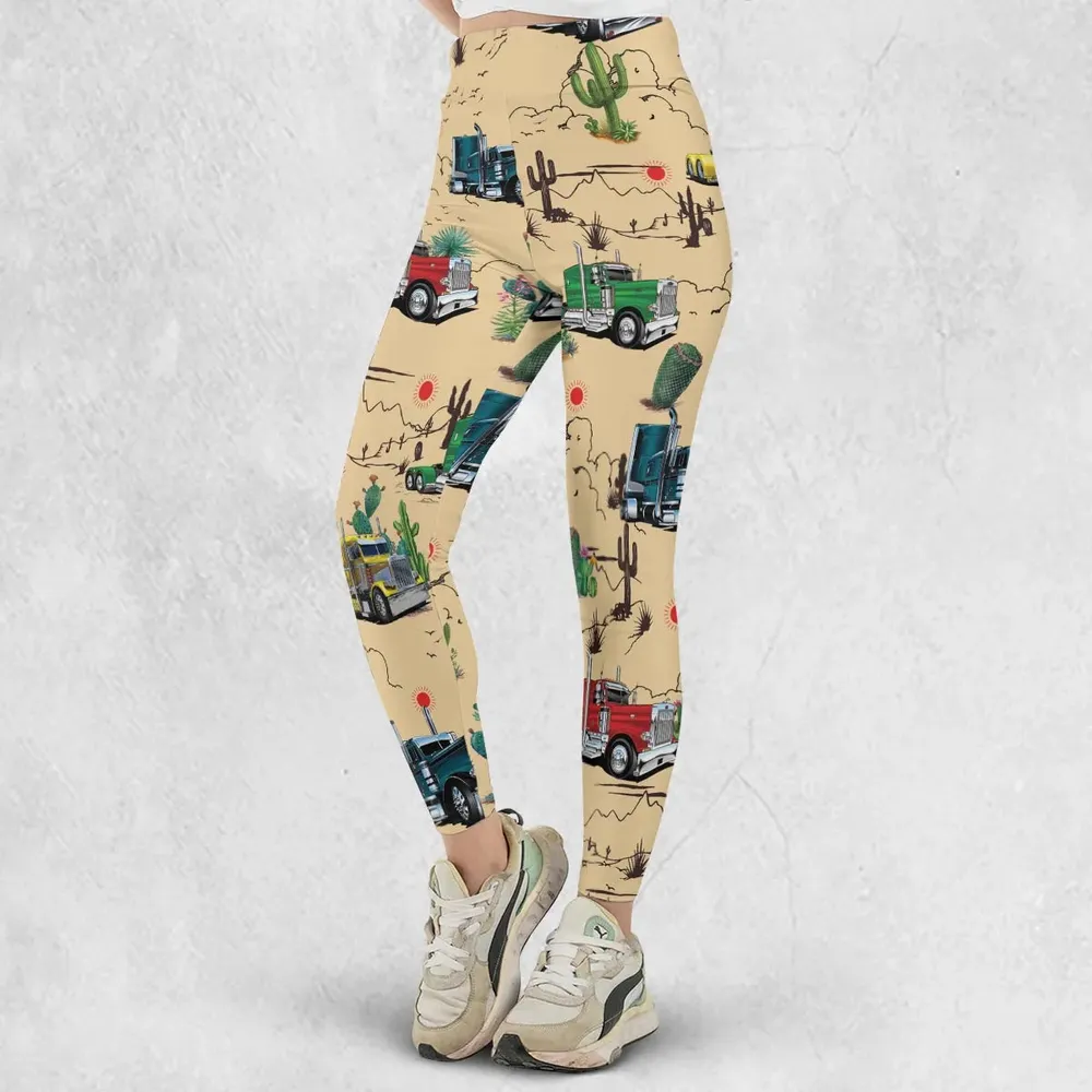 Peterbilt Semi Truck Pattern Legging - 2