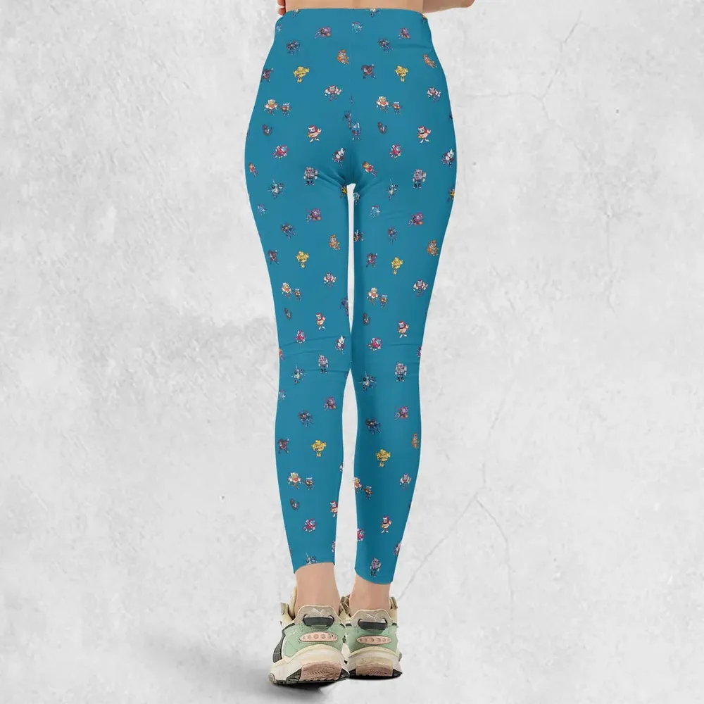 Funny Transformers Characters Pattern Legging - 3