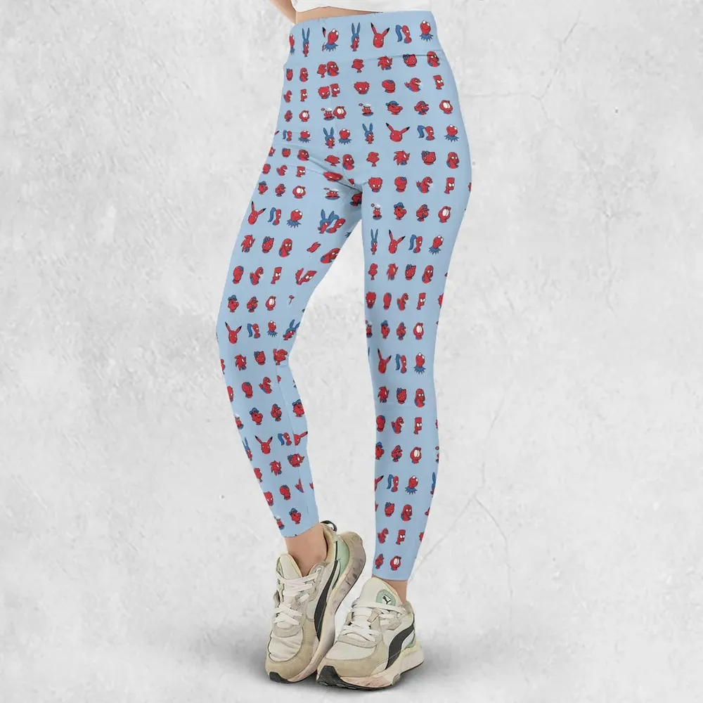 Funny Spider-Man Characters Pattern Legging - 2