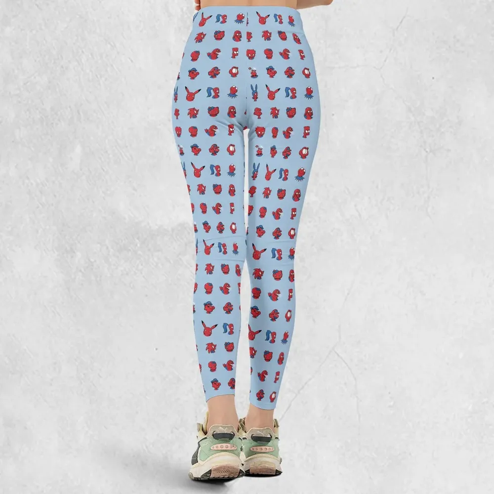 Funny Spider-Man Characters Pattern Legging - 3
