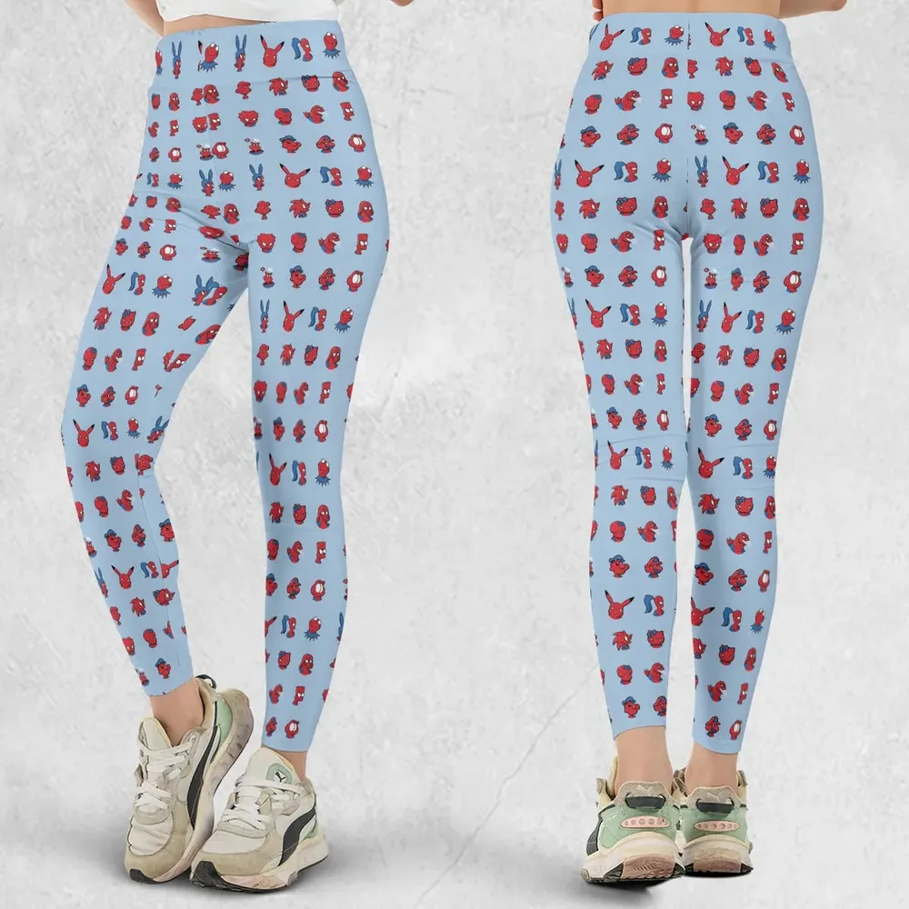 Funny Spider-Man Characters Pattern Legging - 1