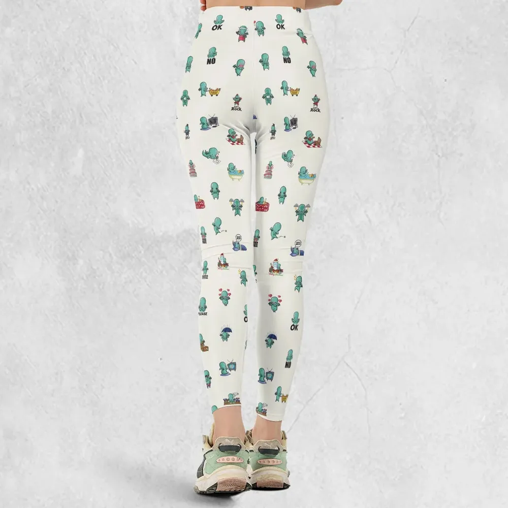 Kawai Cthulhu Pattern Legging - 3