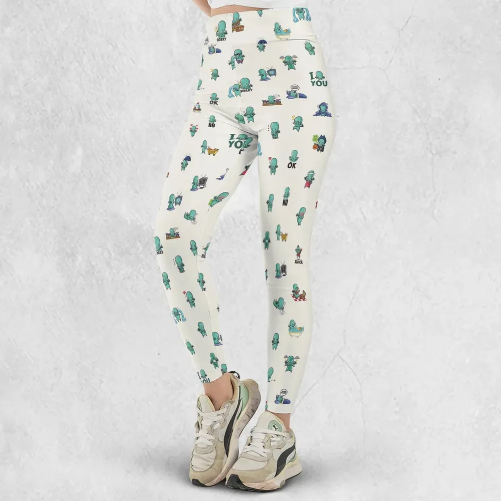 Kawai Cthulhu Pattern Legging - 2