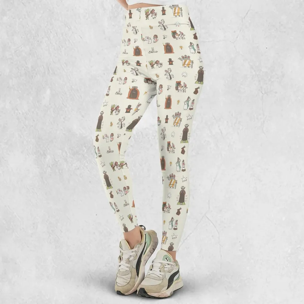 The Holy Grail Pattern Monty Python Button Down Legging - 2