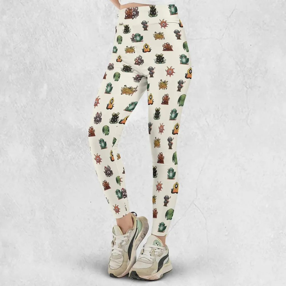 Lovecraft Demons Cute H.P. Lovecraft Monsters Pattern Legging - 2