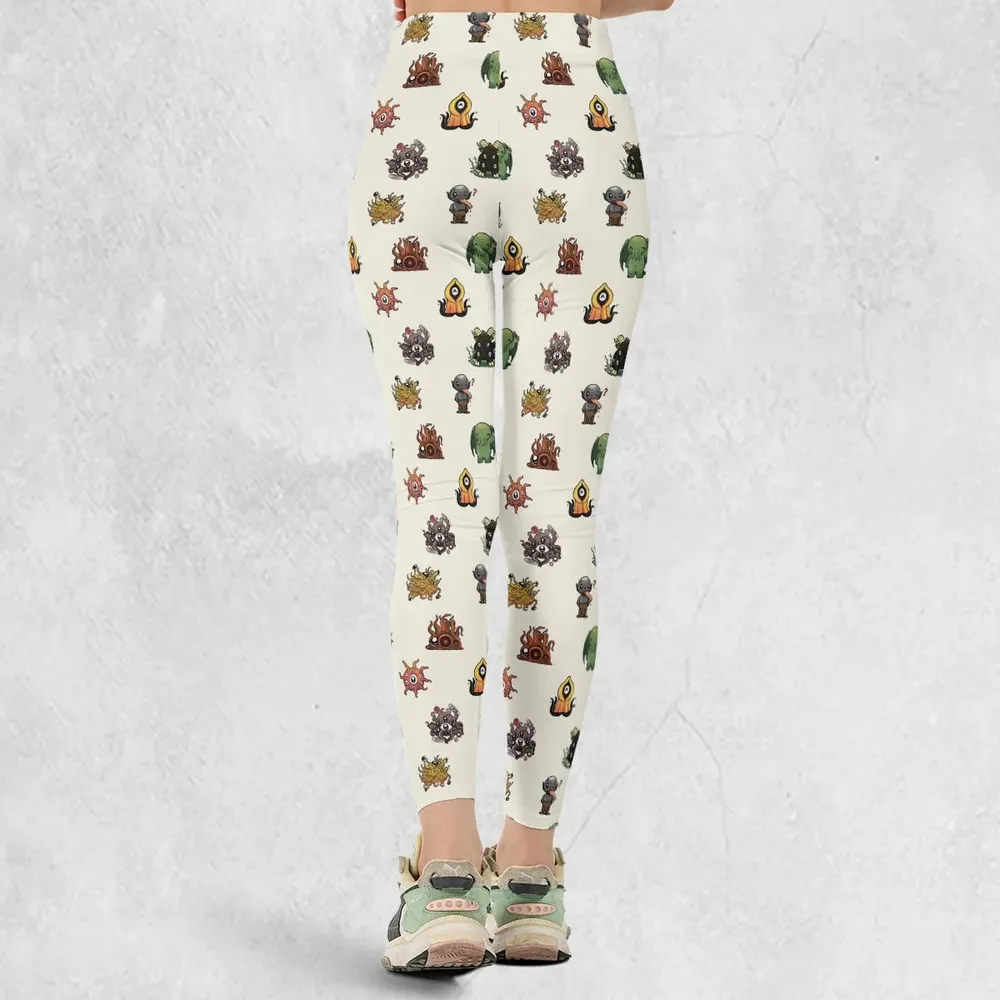 Lovecraft Demons Cute H.P. Lovecraft Monsters Pattern Legging - 3