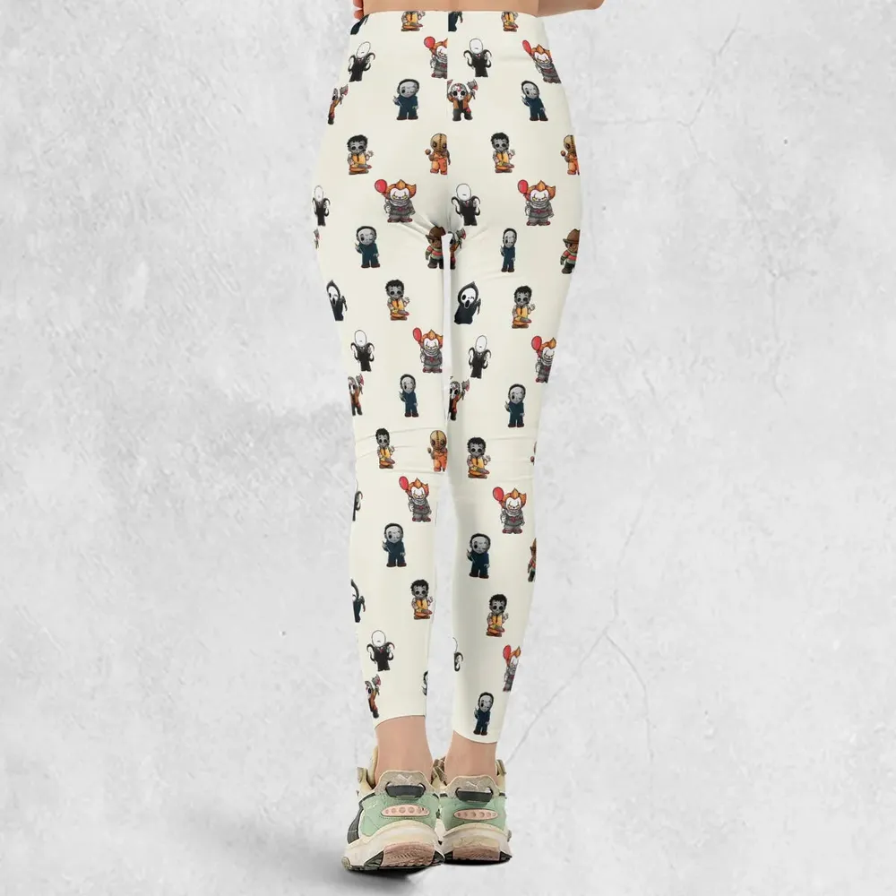 Horror Movies Characters Pattern Legging - 3