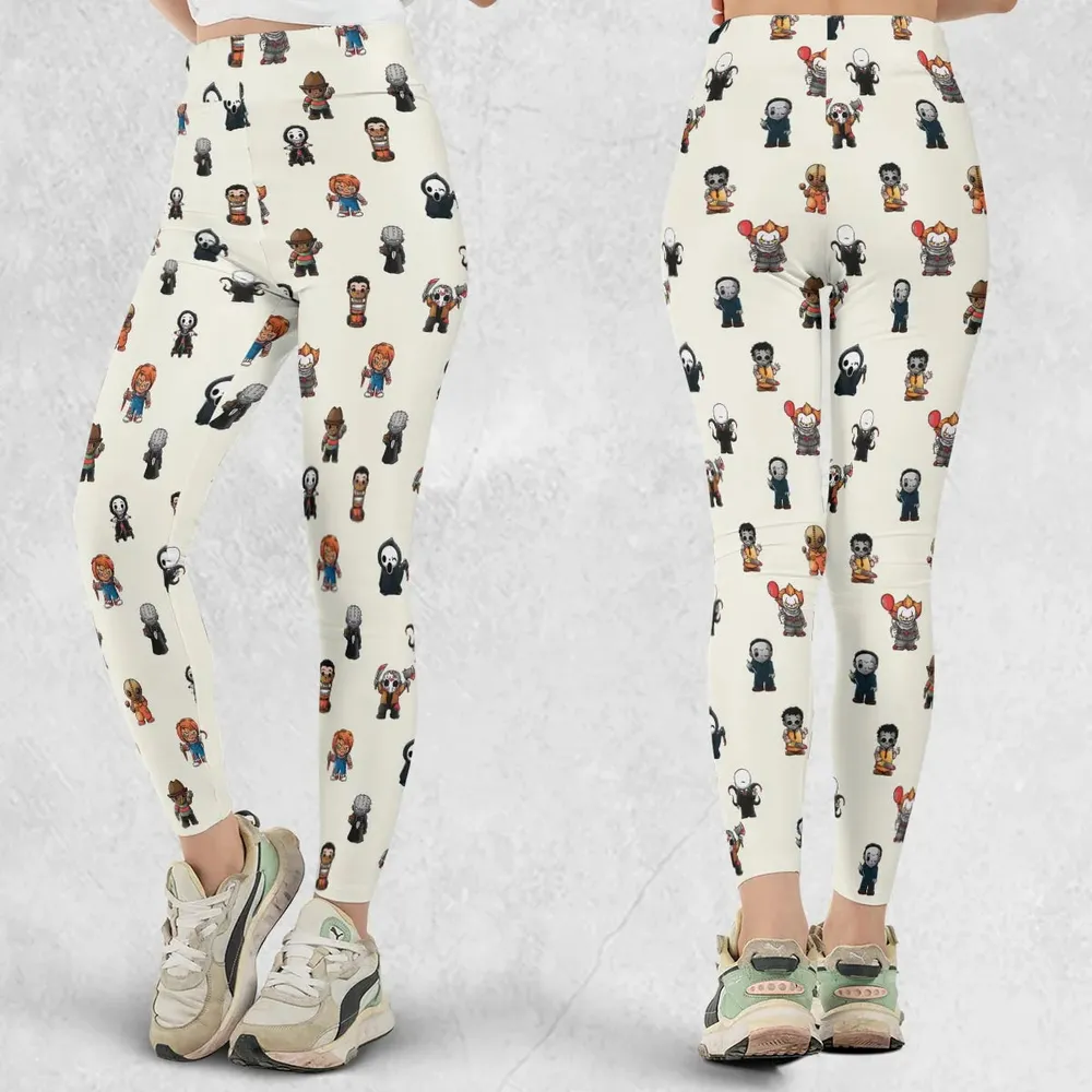 Horror Movies Characters Pattern Legging - 1
