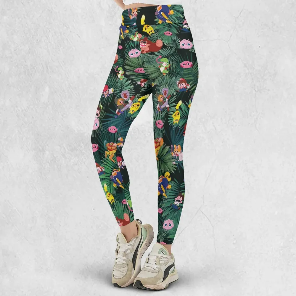 Video Game Characters Pattern Legging - 2