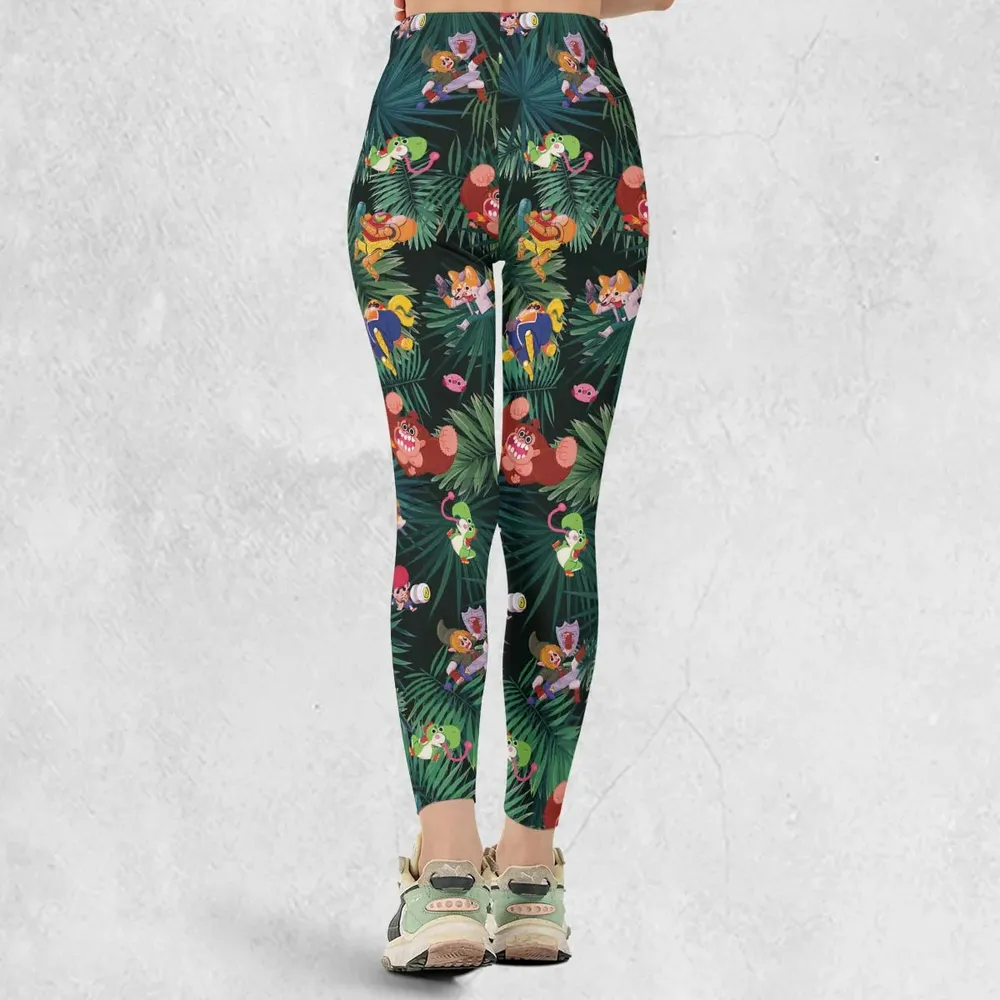 Video Game Characters Pattern Legging - 3