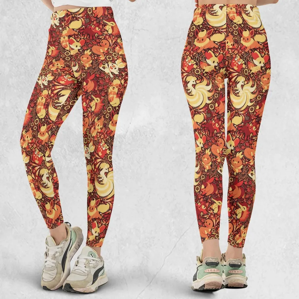 Pokemon Fire Pattern Legging - 1