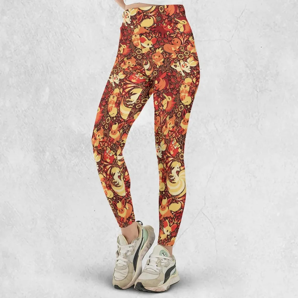 Pokemon Fire Pattern Legging - 2