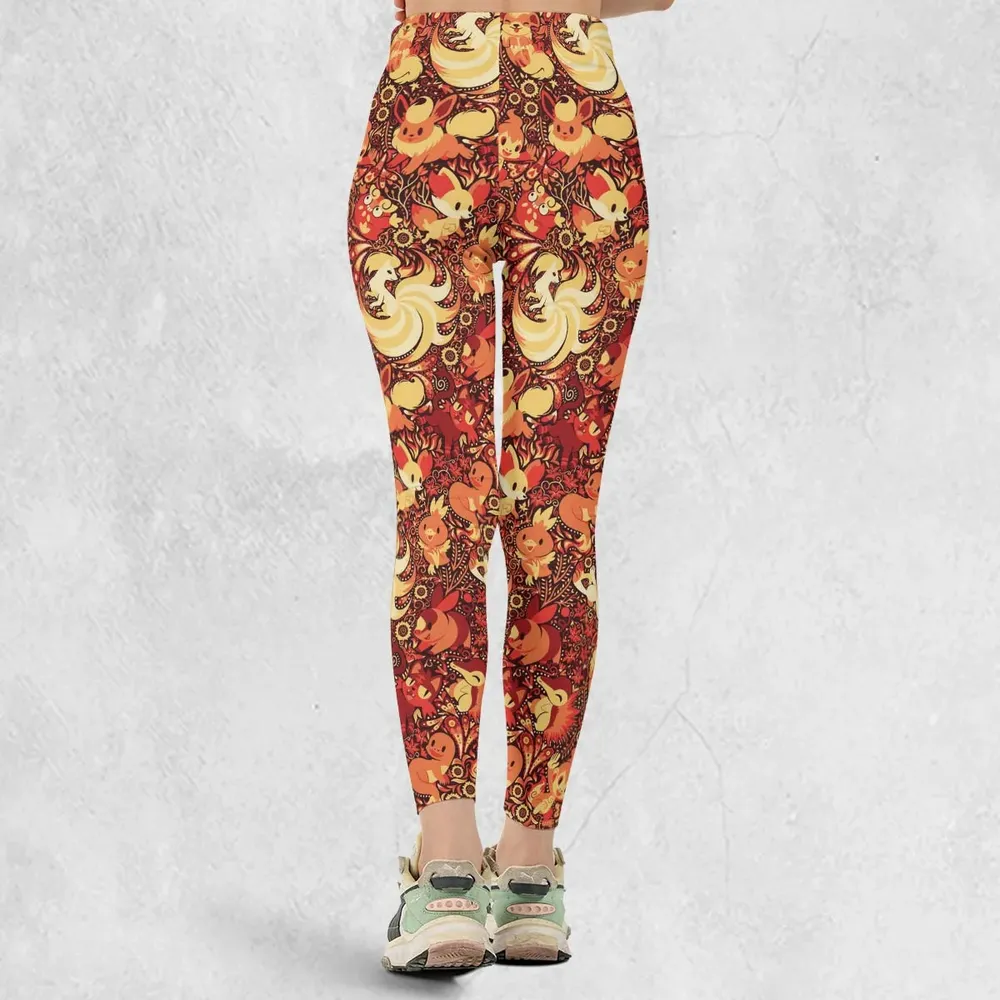 Pokemon Fire Pattern Legging - 3