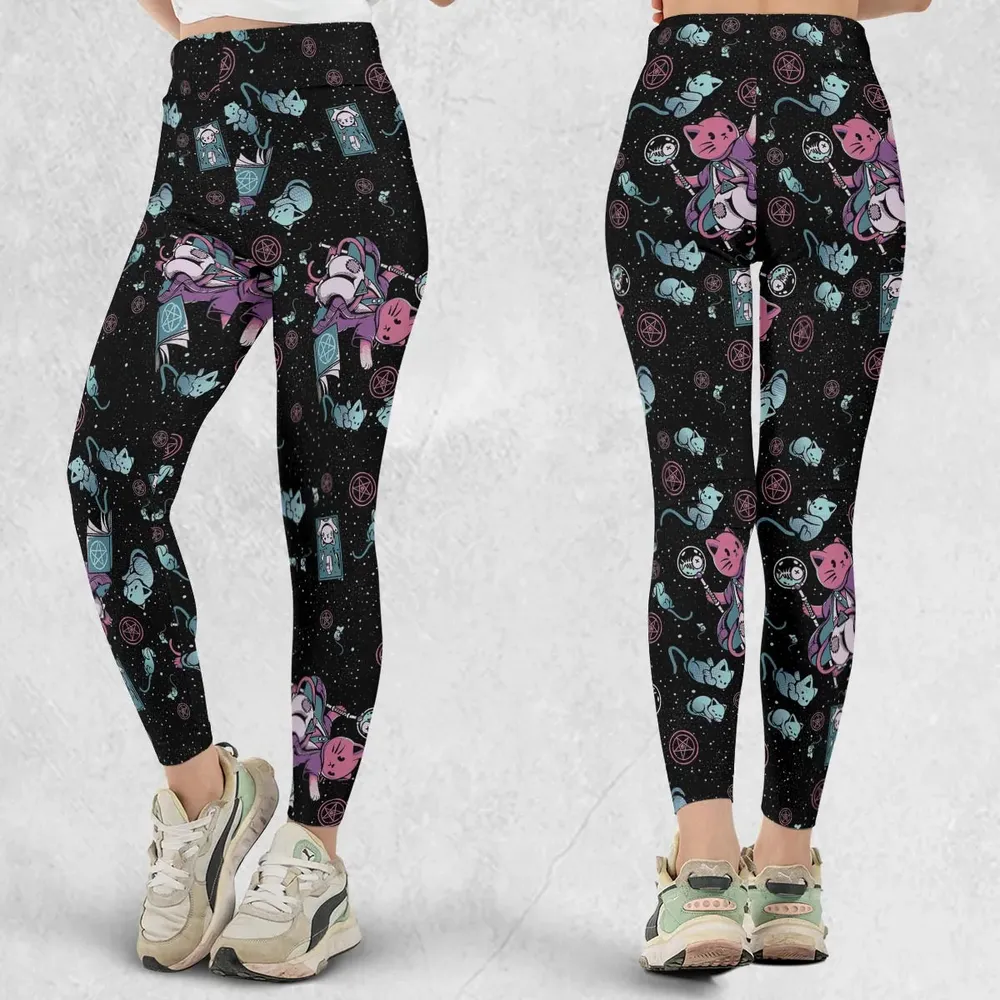 Necromancer Cat Pattern Legging - 1