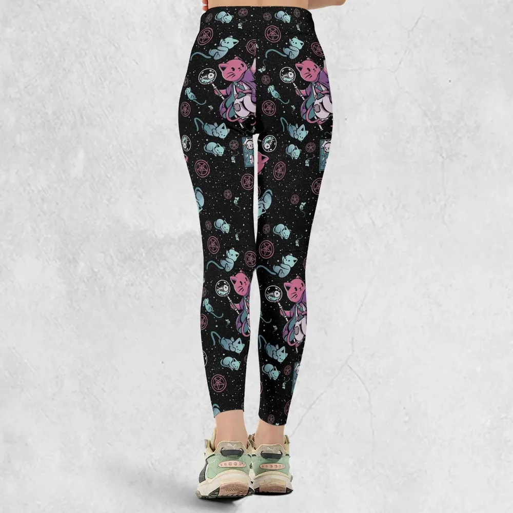 Necromancer Cat Pattern Legging - 3