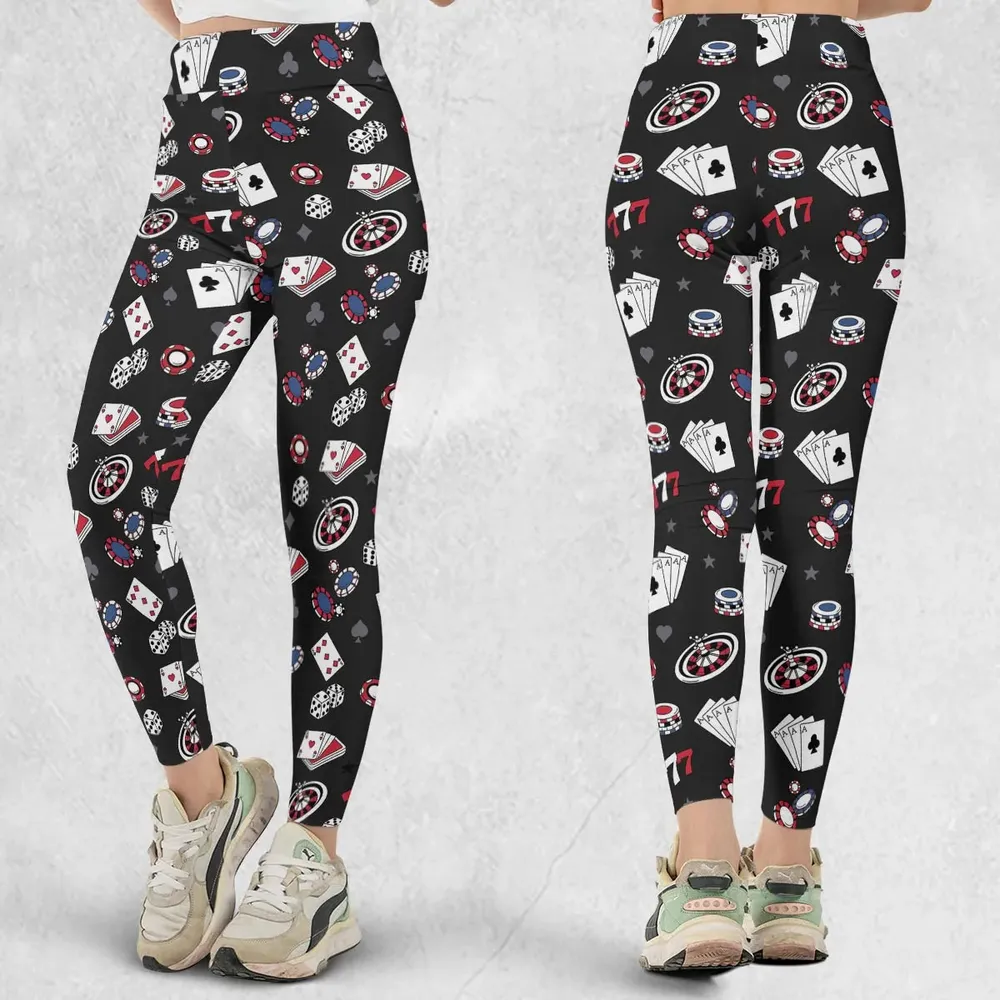 Vintage Poker Texas Hold’em Legging - 1