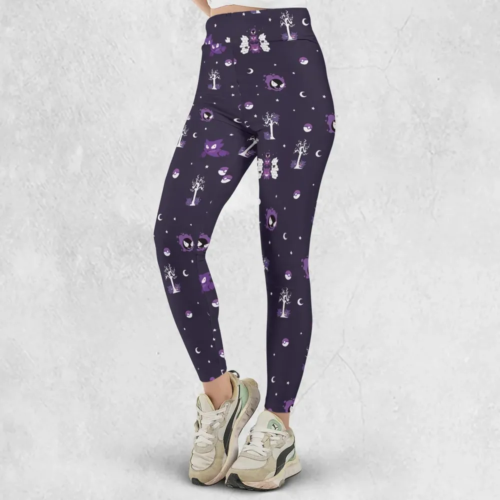 Gengar Pokemon Pattern Legging - 2