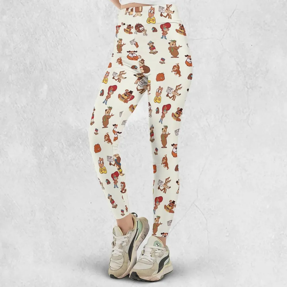 Famous Cartoon Characters in Brown Legging - 2