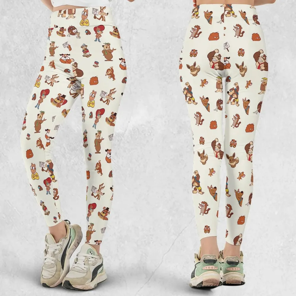 Famous Cartoon Characters in Brown Legging - 1