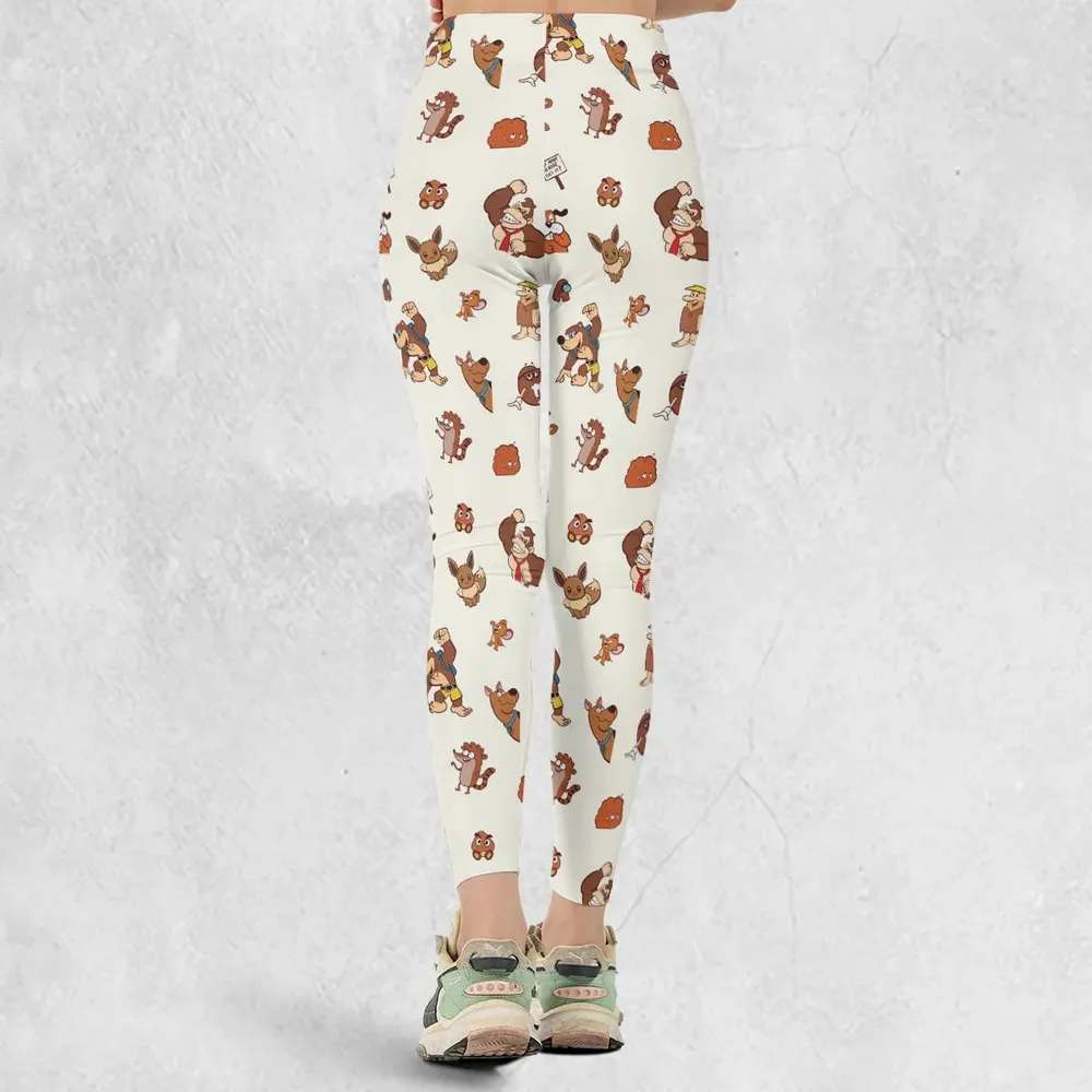 Famous Cartoon Characters in Brown Legging - 3
