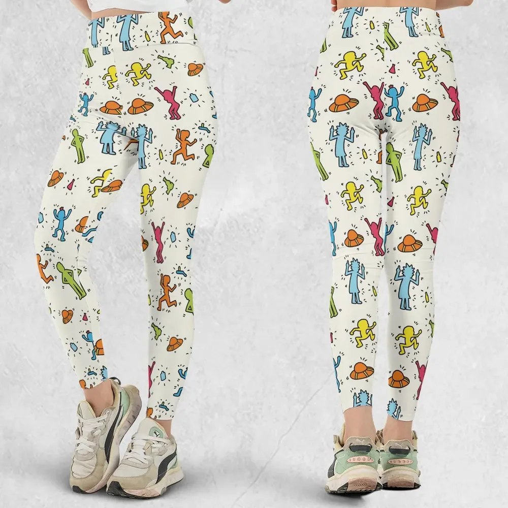 Rick-Haring Rick and Morty Pop Art Pattern Legging - 1